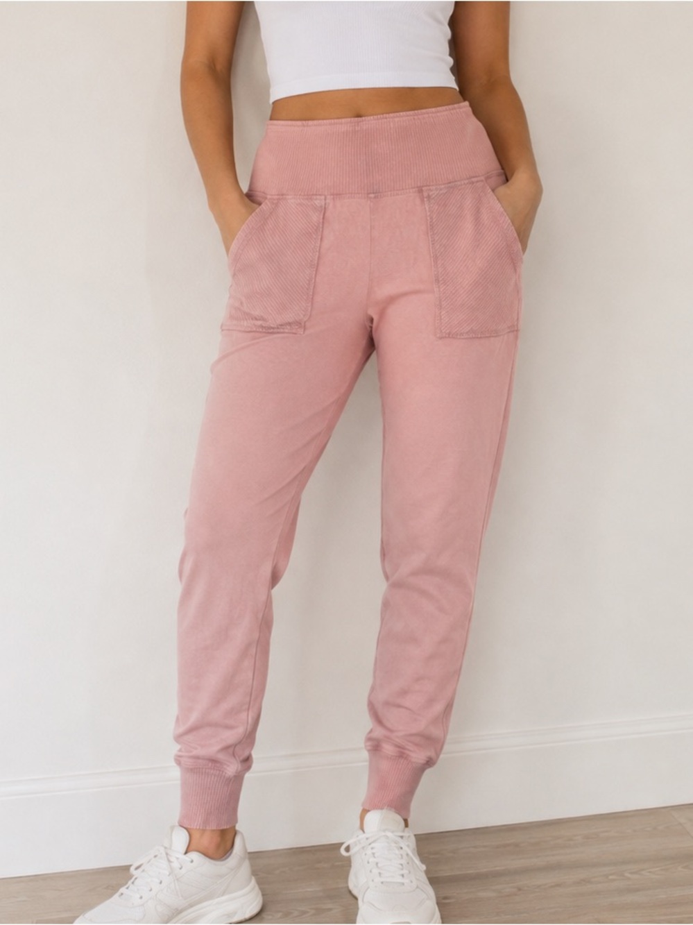 Livi Active High Rise Leggings Pink Pocket Jogger Yoga Pants Small